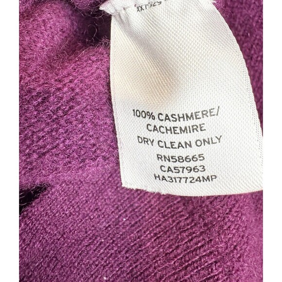 Halogen Cashmere Purple Jewel Tone Cashmere Sweater Work Office Winter, XS - Picture 6 of 6